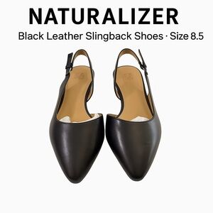 Naturalizer Black Leather Slingback Shoes · Size 8.5